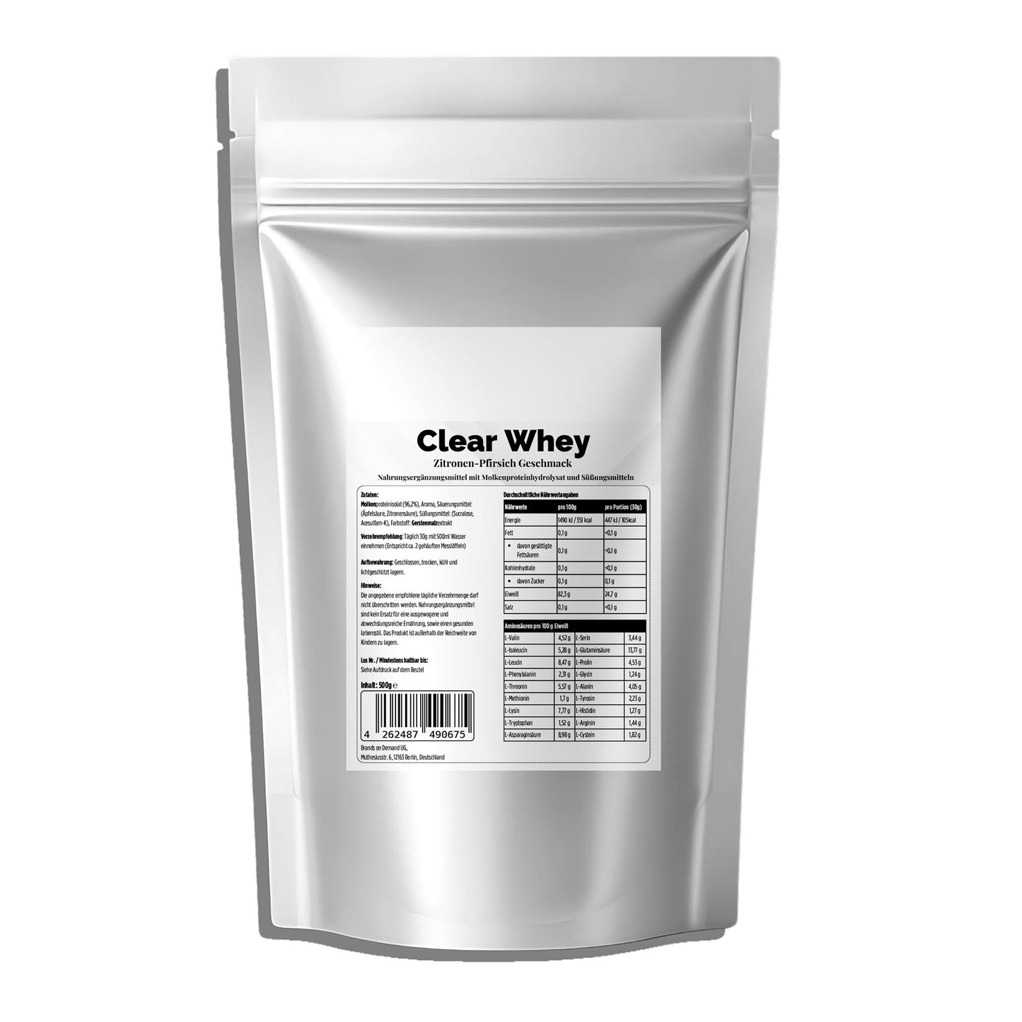 Clear Whey Protein – Eistee Pfirsich 500 g
