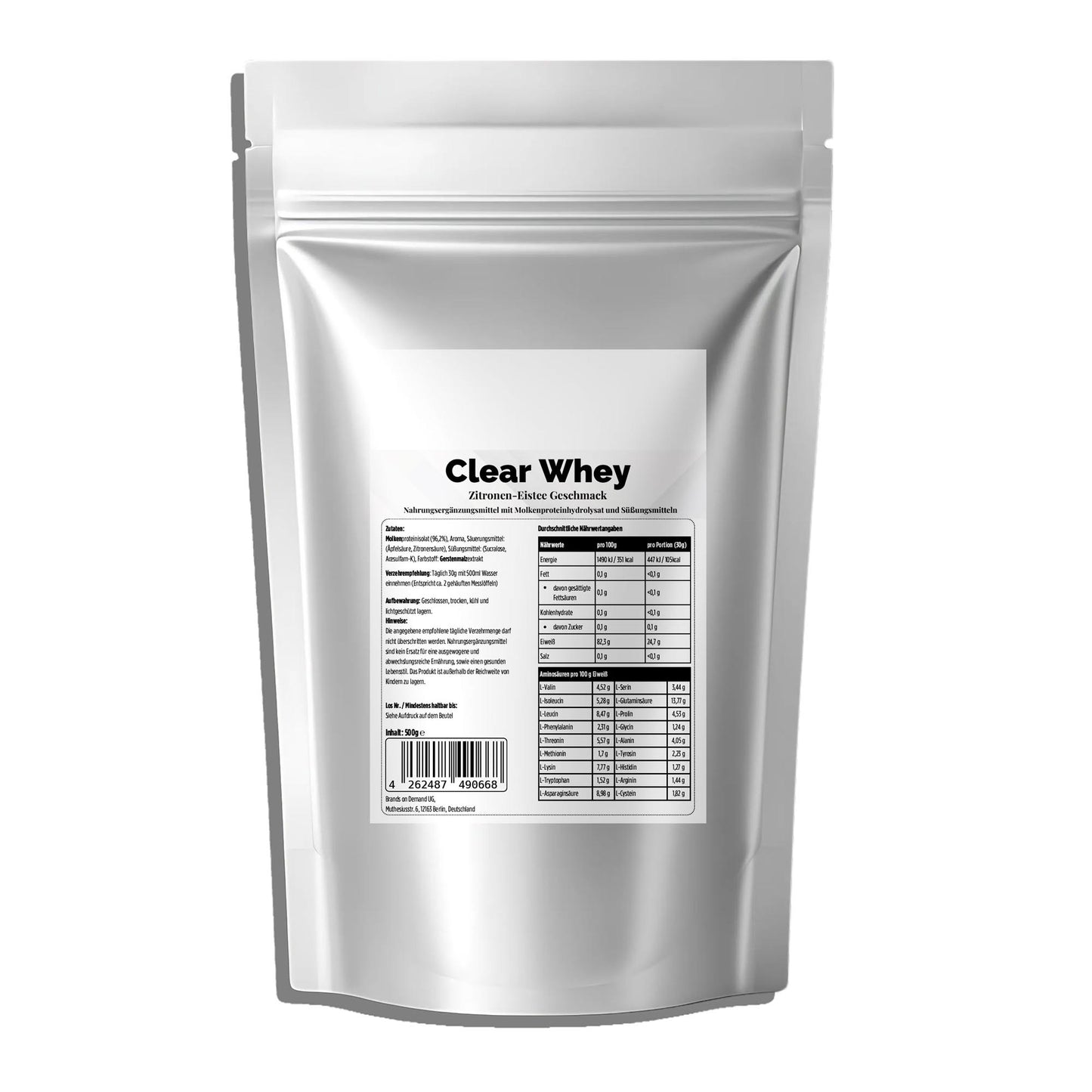 Clear Whey Protein – Eistee Zitrone 500 g