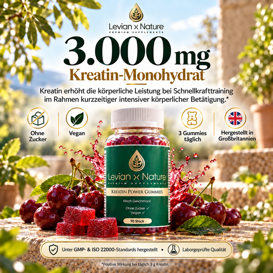 Kreatin Power Gummies Kirsche – 90 Stück