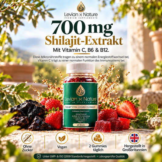 Shilajit Vital Charge Gummies Erdbeere – 60 Stück