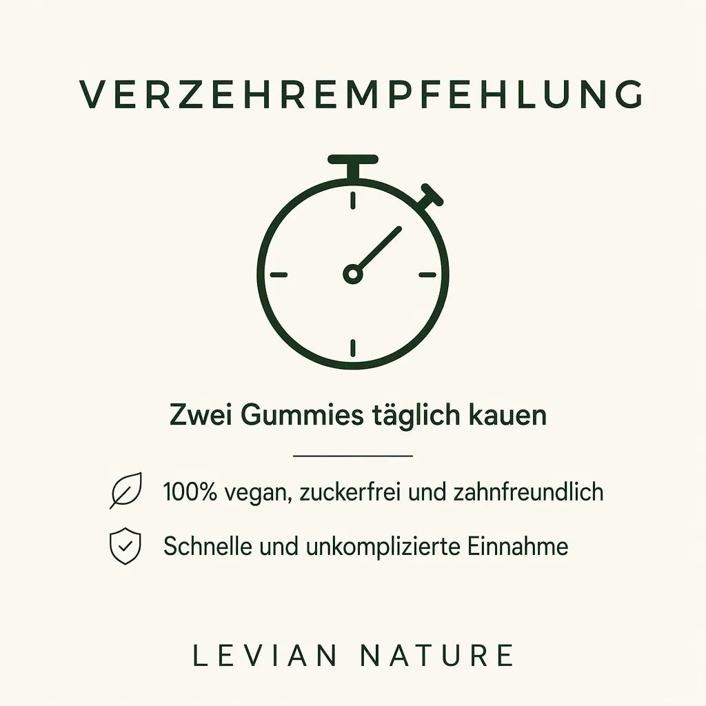 Slide 7: VERZEHREMPFEHLUNG - Zwei Gummies täglich