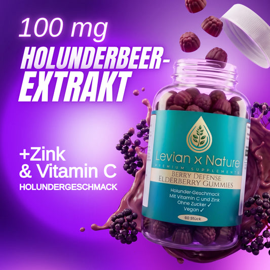 Berry Defense Elderberry Gummies Waldbeere – 60 Stück