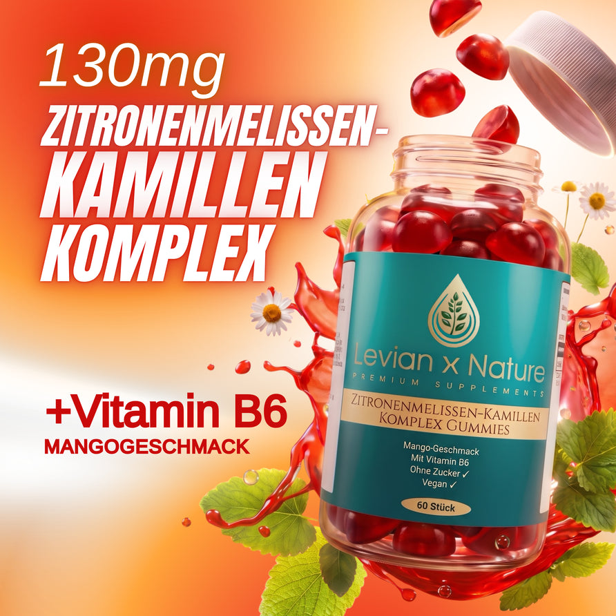 Zitronenmelissen-Kamillen Komplex Gummies Mango – 60 Stück