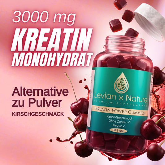 Kreatin Power Gummies Kirsche – 90 Stück